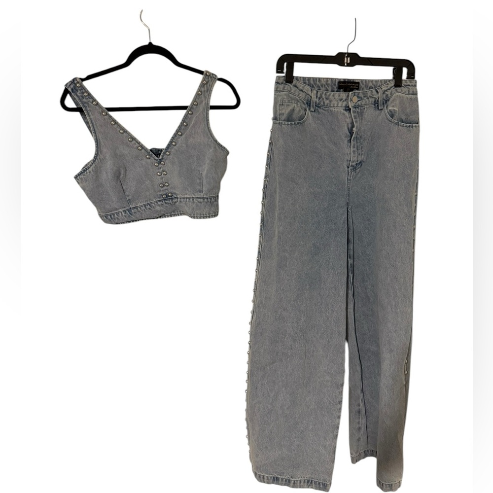 Studded Denim Co-Ord